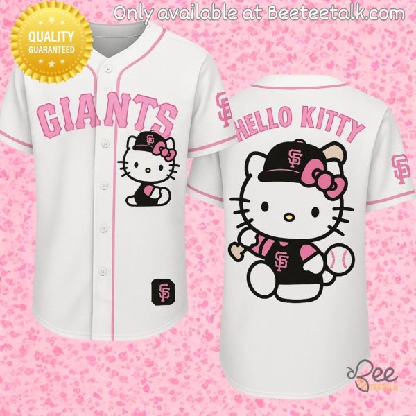 New sf giants hello kitty baseball jersey shirt 2025