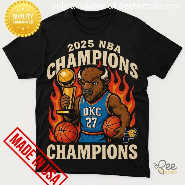 Okc thunder nba champions 2025 rumble over indiana pacers tshirt sweatshirt hoodie beeteetalk 1
