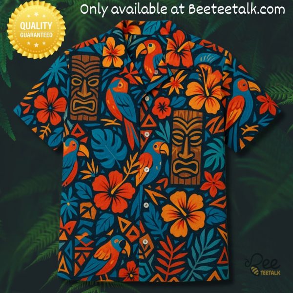Tiki mask hawaiian shirt 2025