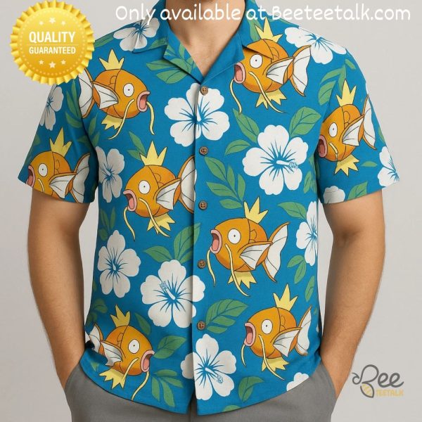 Magikarp tropical beach pokemon hawaiian shirt