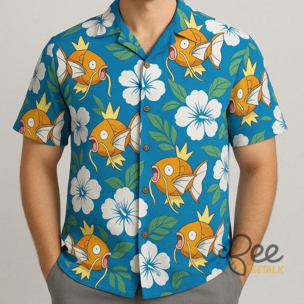 Magikarp tropical beach pokemon hawaiian shirt