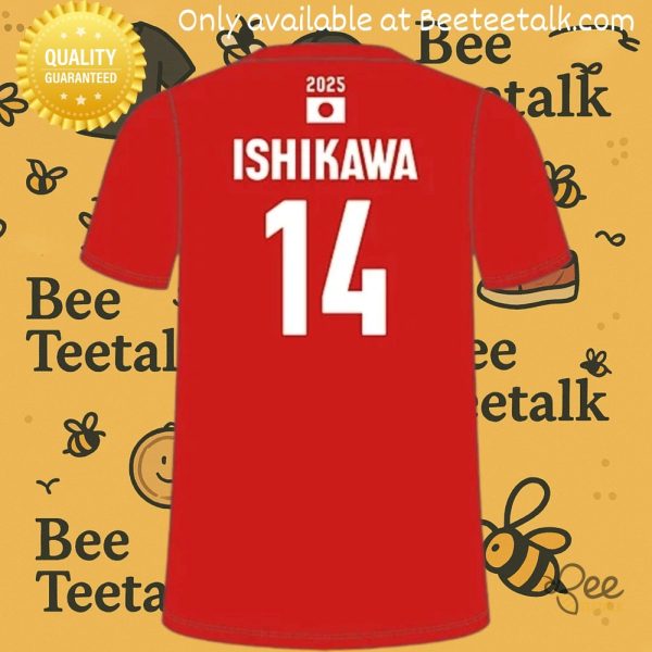 Yuki ishikawa 2025 volleyball japan national team cheering football jersey shirt new beeteetalk 1