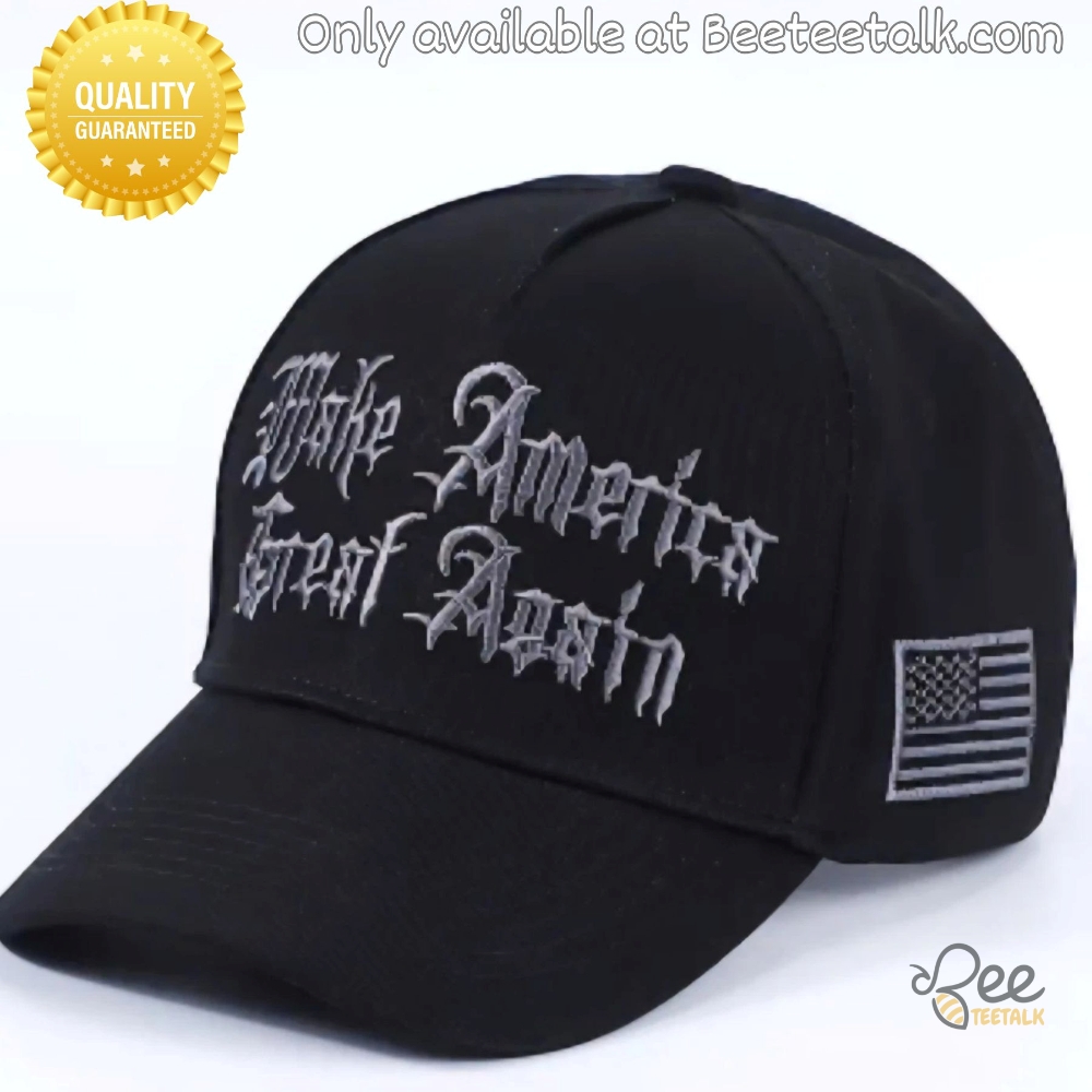 Gothic Dark Maga Embroidered Hat Trump Cap Black Make America Great Again 17 Gothic Dark MAGA Embroidered Hat Trump Cap Black Make America Great Again
