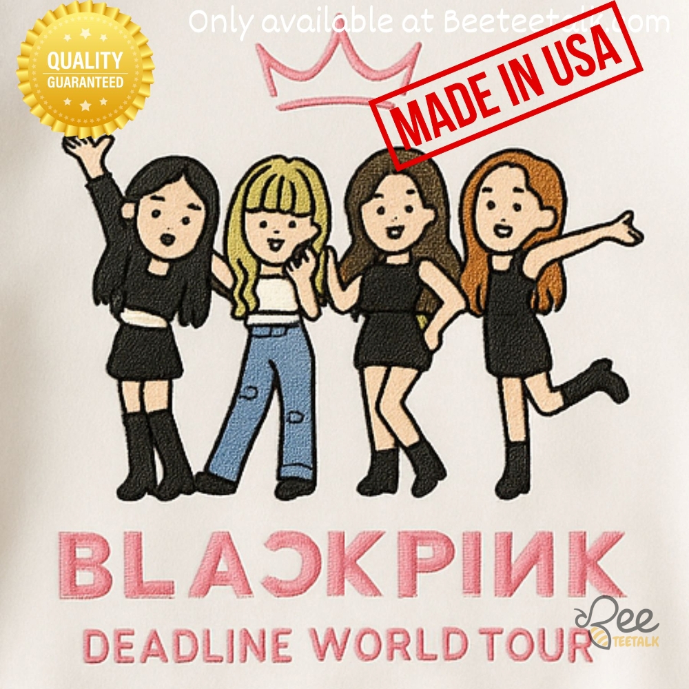 Embroidered Blackpink Deadline Worldtour 2025 Sweatshirt T Shirt Hoodie 6 Embroidered Blackpink Deadline Worldtour 2025 Sweatshirt, T-shirt, Hoodie