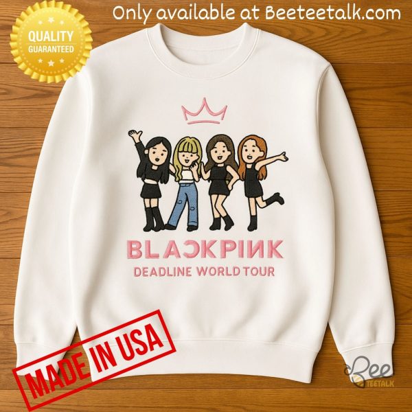 Embroidered blackpink deadline worldtour 2025 sweatshirt t shirt hoodie