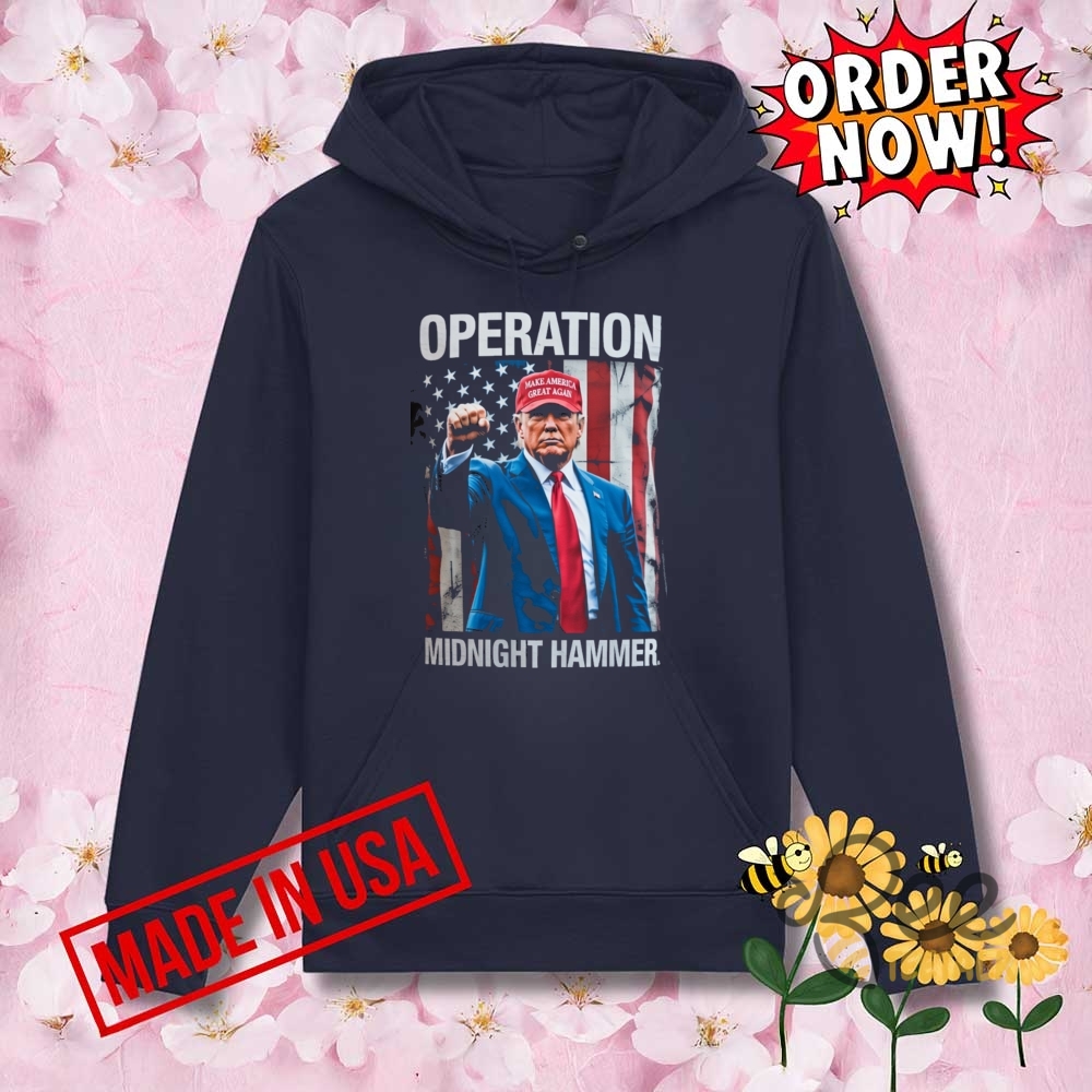 Operation Midnight Hammer Trump Shirt Iran B2 Stealth Jet Bomber 9 Operation Midnight Hammer Trump Shirt