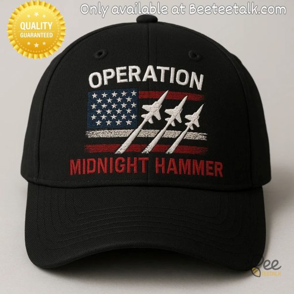 Operation midnight hammer embroidered baseball cap b2 bomber trump iran gift