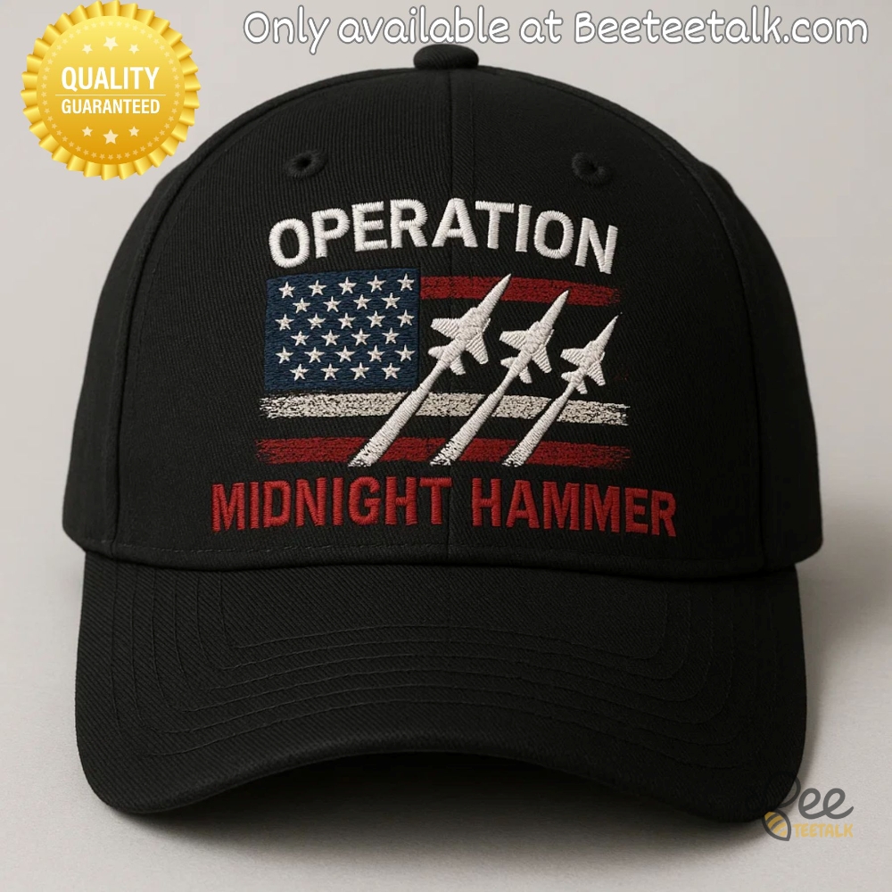 Operation Midnight Hammer Embroidered Baseball Cap B2 Bomber Trump Iran Gift 7 Operation Midnight Hammer Embroidered Baseball Cap