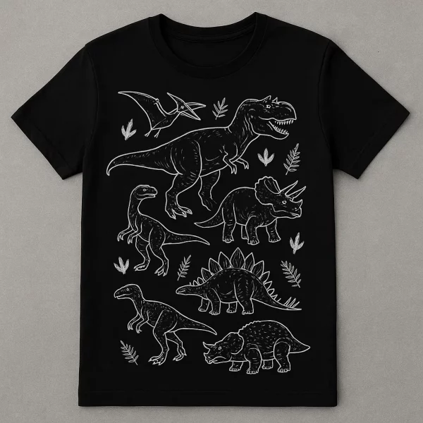 Dinosaur world shirt t rex triceratops stegosaurus pterodactyl dino graphic tee