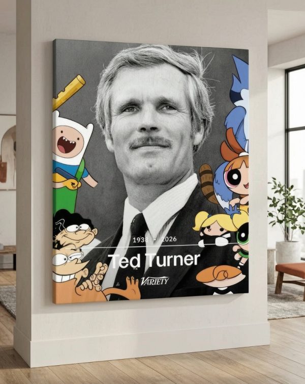 Ted Turner Cartoon Network Tribute Canvas Wall Art Collage Poster