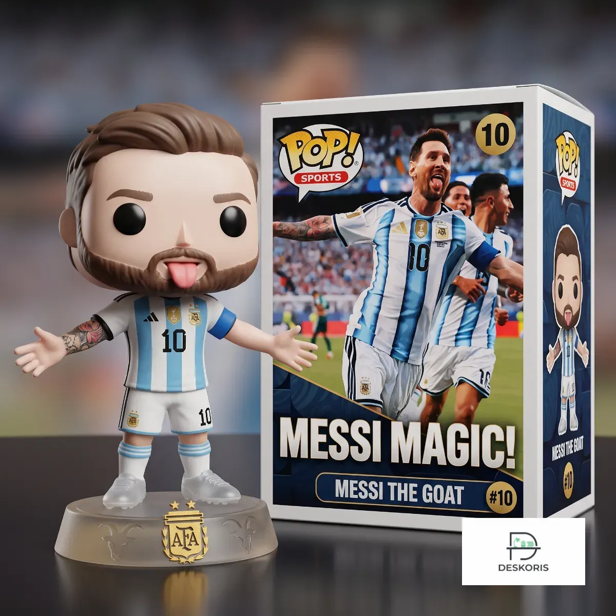 Lionel Messi Argentina Number 10 The GOAT 2026 Funko Pop 3D Resin Figure 3 Lionel Messi Argentina Number 10 The GOAT 2026 Funko Pop 3D Resin Figure