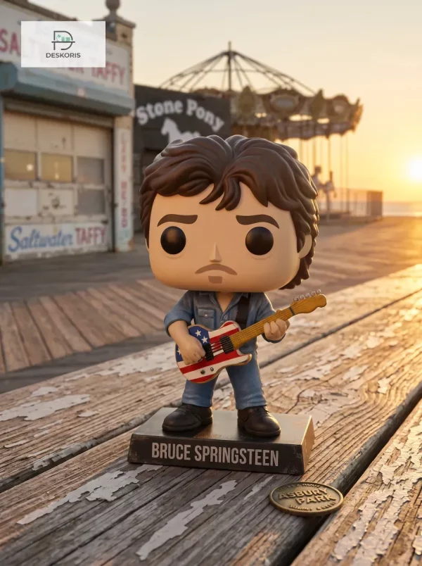 The collectible packaging box featuring the Bruce Springsteen design and branding.