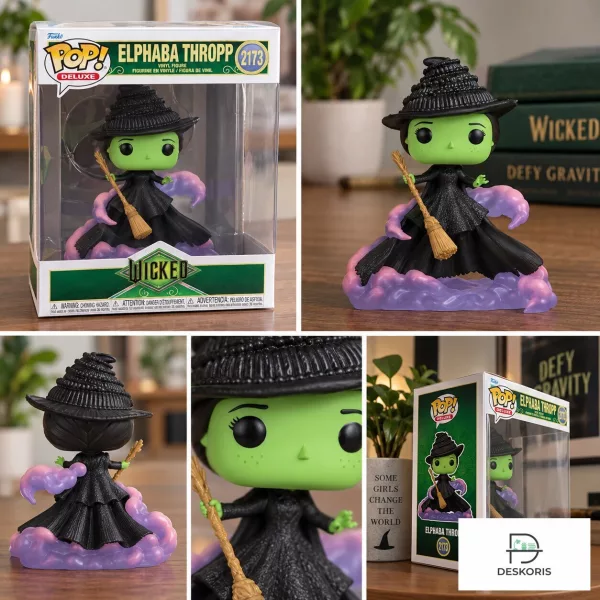 Wicked Movie Elphaba Thropp Witch with Broom 3D Resin Pop Figure