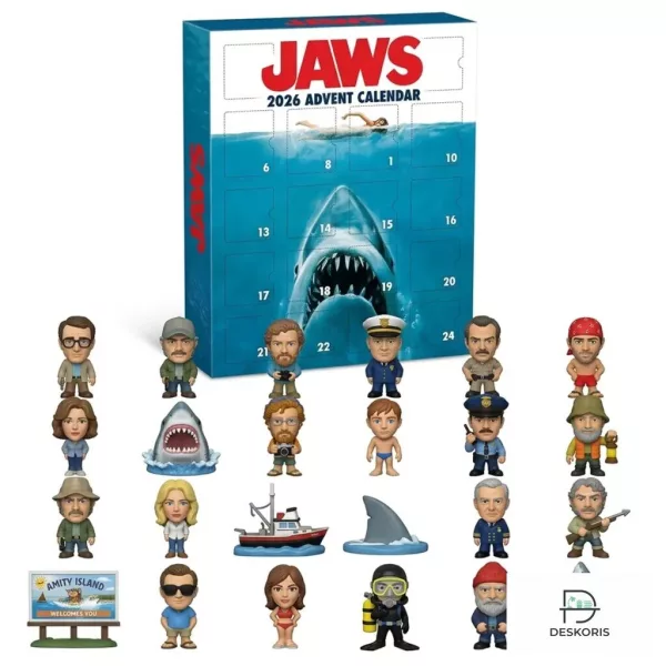 Jaws 2026 Movie Retro Horror 24 Days Holiday Countdown Acrylic Ornament Advent Calendar