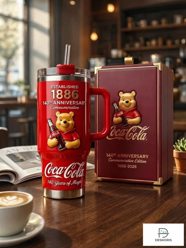 Established 1886 Winnie The Pooh Coca-Cola's 140th anniversary Tumbler 40oz 2 Established 1886 Winnie The Pooh Coca-Cola's 140th anniversary Tumbler 40oz