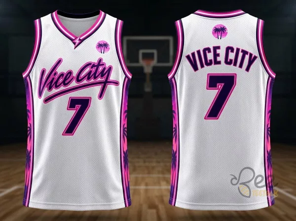 2026 Heat Vice City Merch GTA 6 Basketball Jersey Shirt and Shorts Set