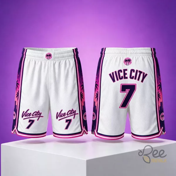 2026 Heat Vice City Merch GTA 6 Basketball Jersey Shirt and Shorts Set