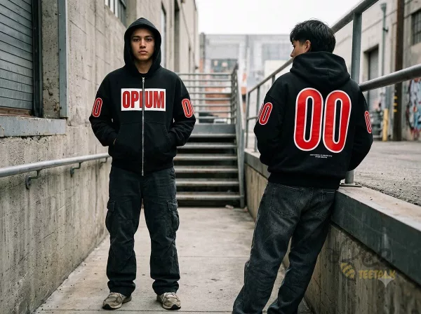Playboi Carti Interscope Merch 2026 Opium 00 Red Zip Hoodie