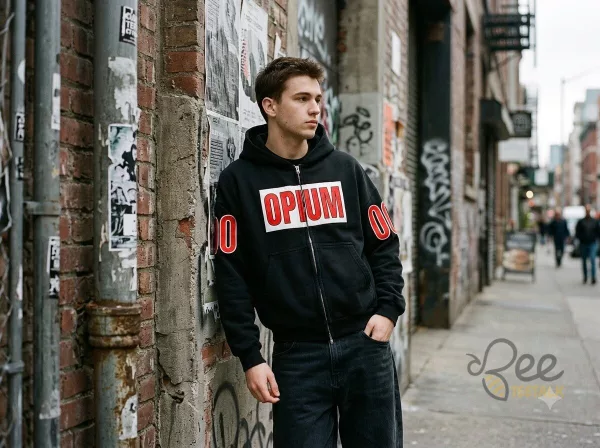 Playboi Carti Interscope Merch 2026 Opium 00 Red Zip Hoodie