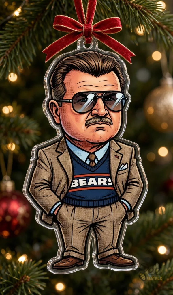 Chicago Bears Mike Ditka “Da Bears” Acrylic Christmas Ornament
