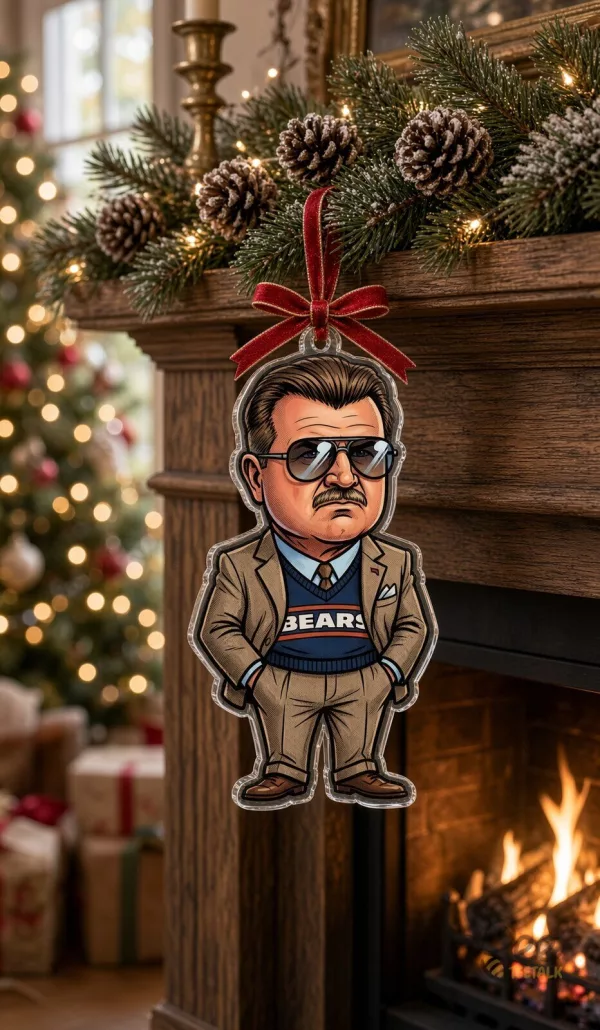 Chicago Bears Mike Ditka “Da Bears” Acrylic Christmas Ornament