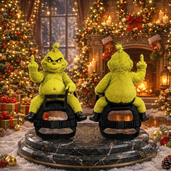 Grumpyrider Grinch Dog Harness Middle Finger Pet Costume