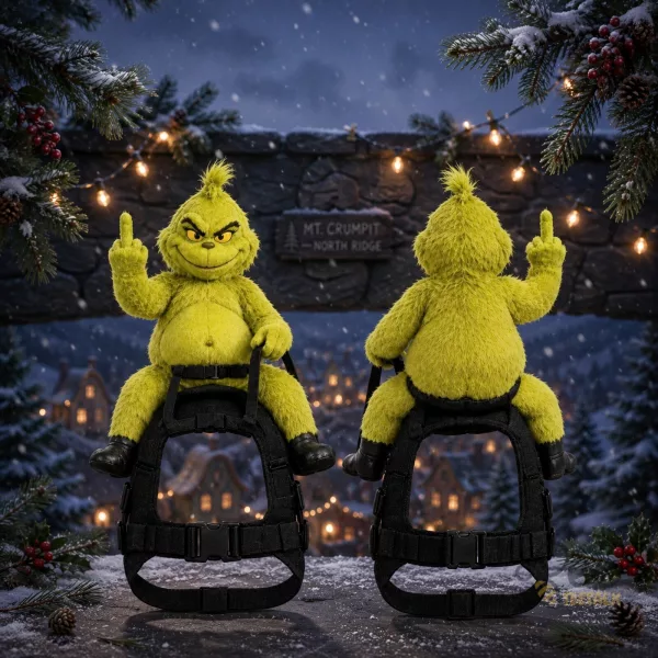 Grumpyrider Grinch Dog Harness Middle Finger Pet Costume
