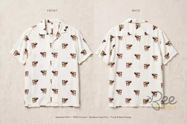 Rupauls Drag Race S18 Vita VonTesse Starr Dogs with Rainbow Cape Hawaiian Shirt