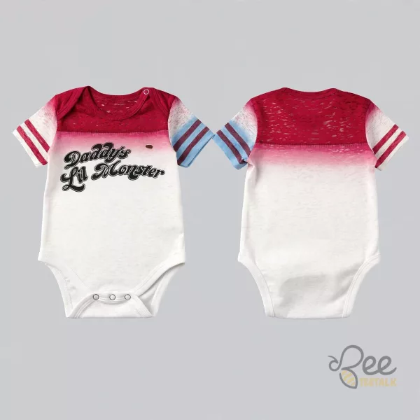Harley Quinn Halloween Costume daddys little monster baby jersey bodysuit shirt