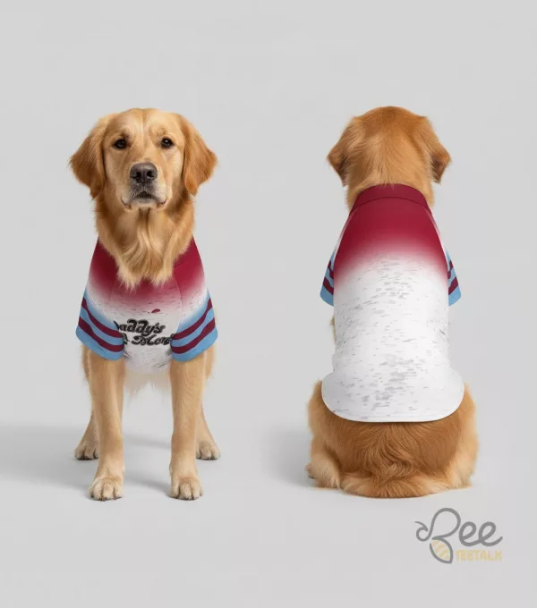 Harley Quinn Pet Halloween Costume daddys little monster hockey jersey shirt for dog