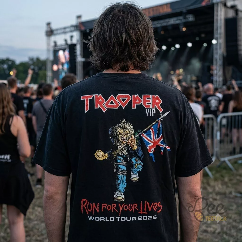 Iron Maiden Trooper VIP merch 2026 Run For Your Lives shirt 5 Iron Maiden Trooper VIP merch 2026 Run For Your Lives shirt