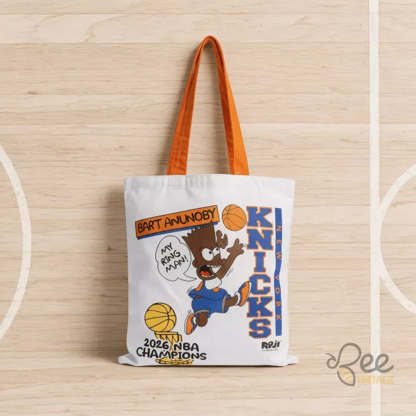 New York Knicks 2026 NBA Champions Bart Anunoby Graphic Tote Bag