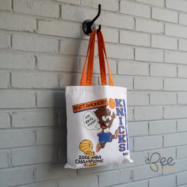 New York Knicks 2026 NBA Champions Bart Anunoby Graphic Tote Bag