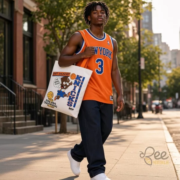 New York Knicks 2026 NBA Champions Bart Anunoby Graphic Tote Bag