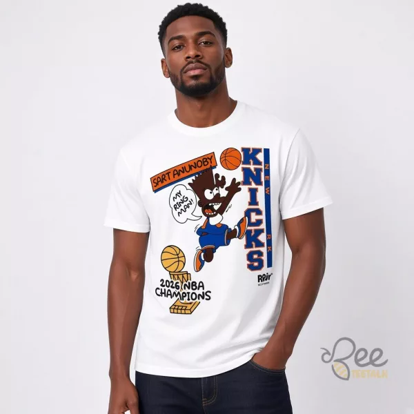 New York Knicks 2026 NBA Champions Bart Anunoby Graphic T Shirt