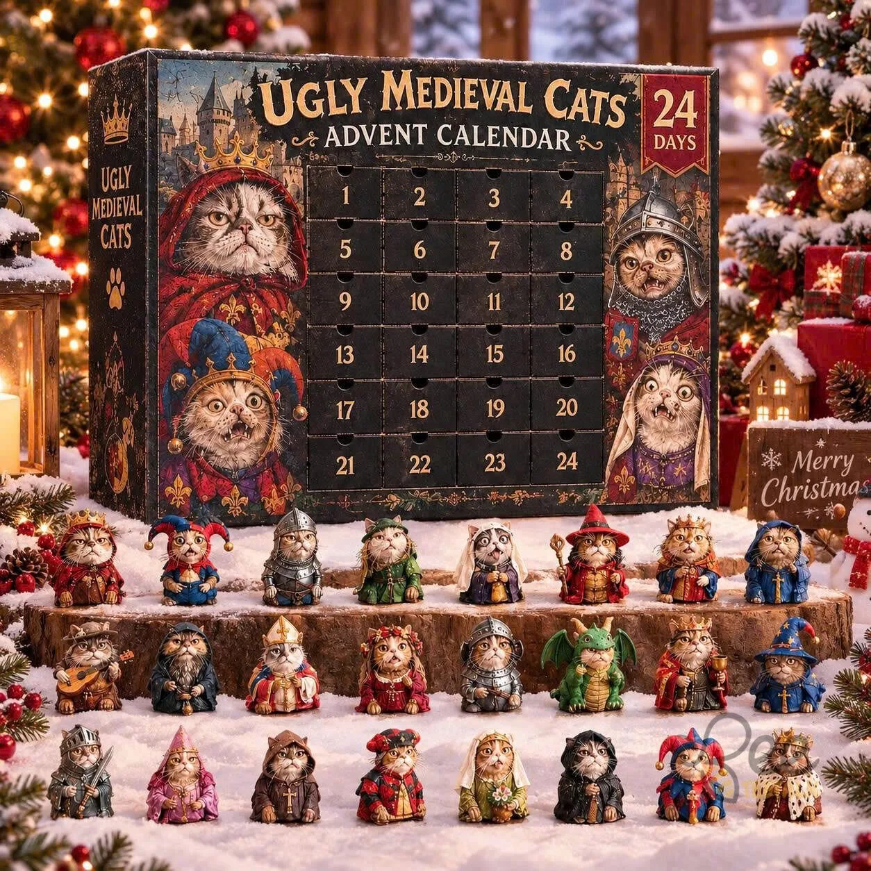 Ugly medieval cats 24 days advent calendar collectible Ugly Medieval Cats 24 Days Advent Calendar Collectible – image 3 of 3
