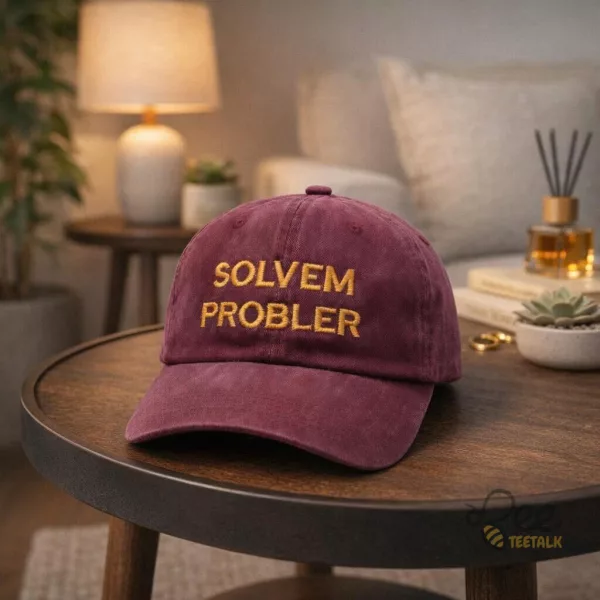 Solvem Probler Graphic Baseball Cap Funny Misspelled Problem Solver Meme Dad Hat Casual Streetwear