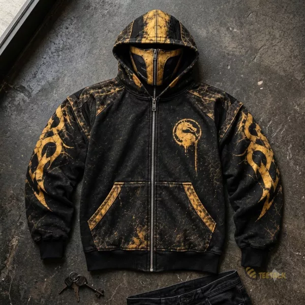 Replica mortal kombat scorpion hoodie