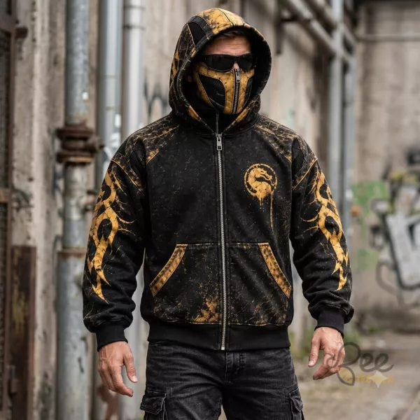 Replica mortal kombat scorpion hoodie