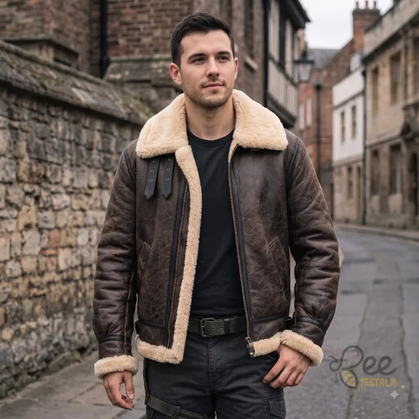 Leon Kennedy RE4 Shearling Leather Jackets Brown Resident Evil Cosplay Costume Shirt