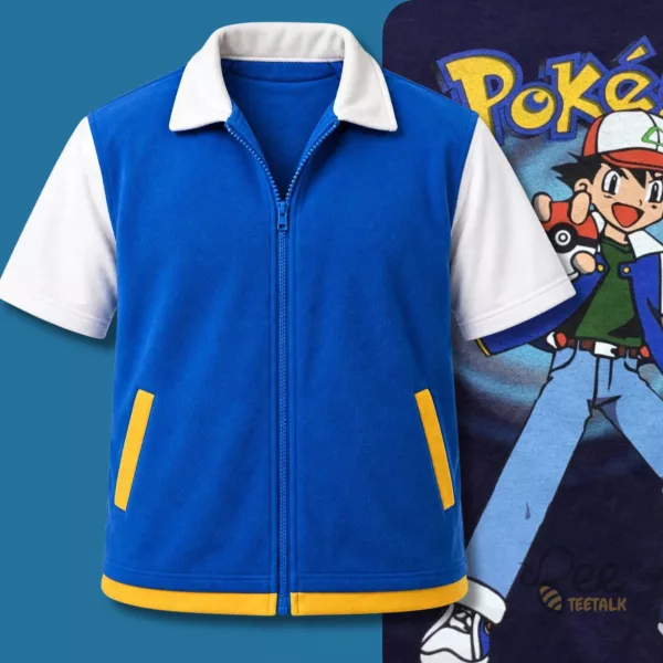 Ash Ketchum Pokemon Cosplay Costume Shirt