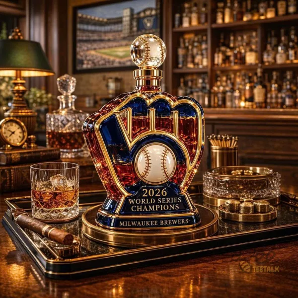 Milwaukee Brewers 2026 World Series Champions Whiskey Decanter Bottle