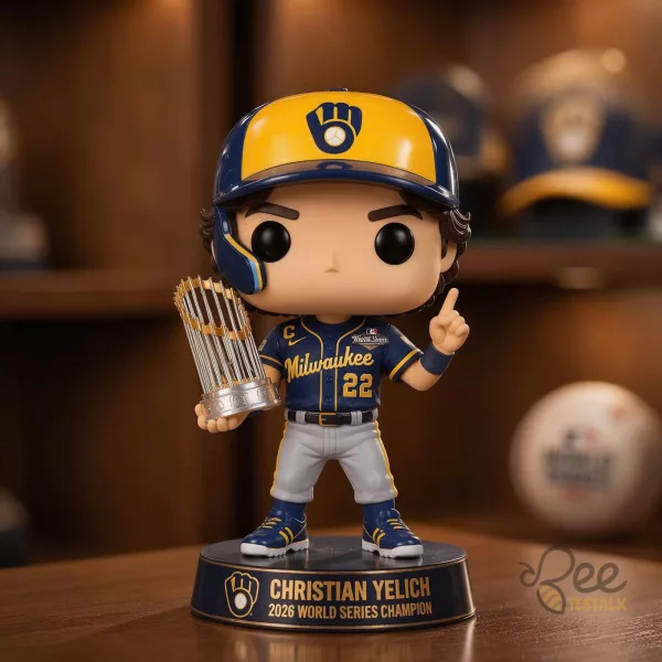 Funko Pop Milwaukee Brewers Christian Yelich 2026 World Series Champion Vinyl Figure