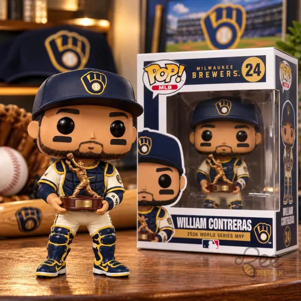 Funko Pop Milwaukee Brewers William Contreras 2026 World Series MVP Catcher Vinyl Figure