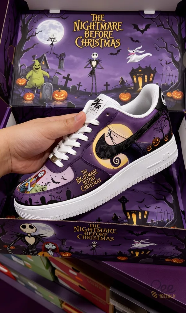 Disney's The Nightmare Before Christmas Jack Skellington Halloween Nike Air Force 1 Shoes