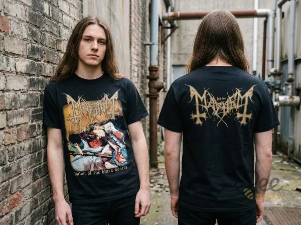 The Dawn of the Black Hearts Mayhem Band Album Cover Shirt